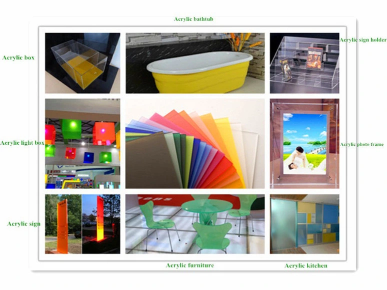 High Quality 4*8FT Transparent PMMA Sheet Plexiglass Color Acrylic Sheet