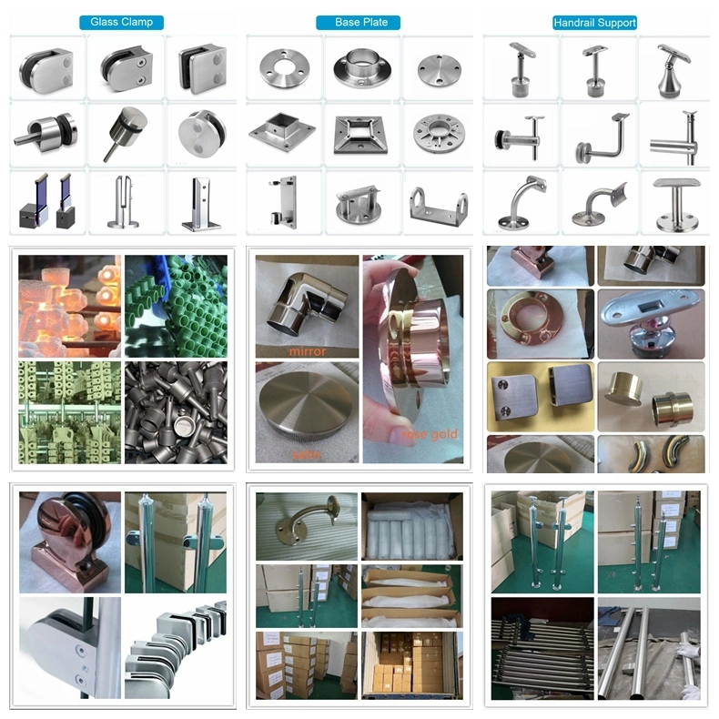 Stainless Steel Handrail Fitting Balcony Balustrade Fitting Tube Accessories