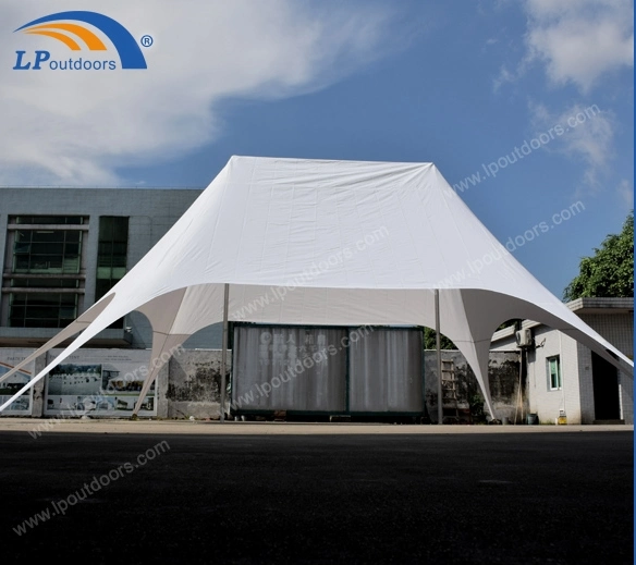 Double Peak Aluminum Center Pole Star Shade Tent for Outdoors Wedding Event