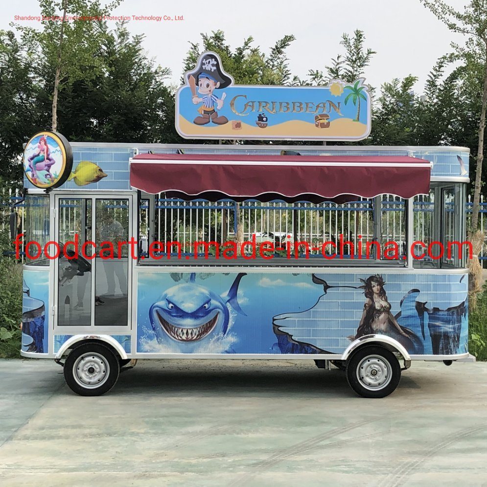 Best-Selling Popular Street Food Vending Truck Luxury Type 2 Axles 4 Wheels Mobile Food Cart