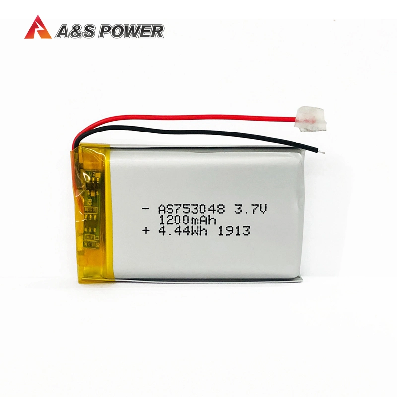 Factory Customized 753048 3.7V 1200mAh Lipo Battery Lithium Polymer Li Polymer Battery for POS Machine