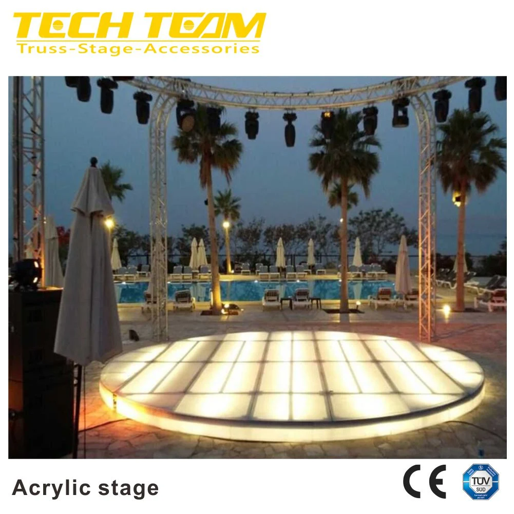 Milky Acrylic Sheets Band Stage Dance Floor Design