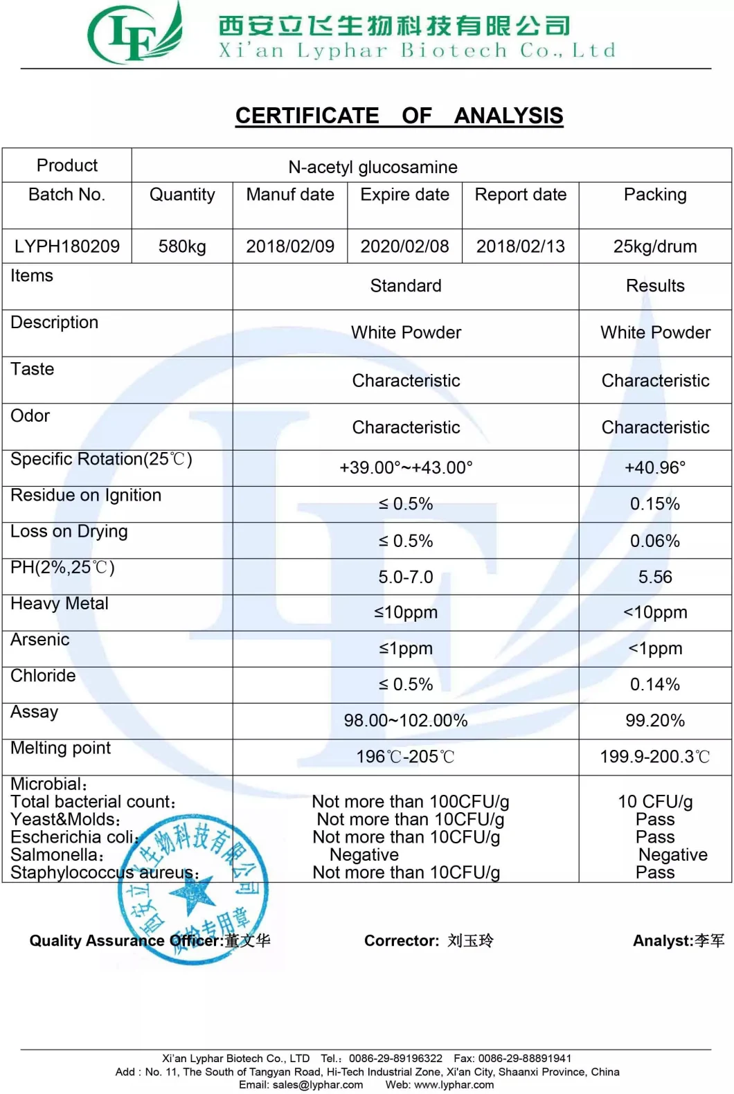 CAS 7512-17-6 Food Additive N-Acetyl Glucosamine N Acetyl Glucosamine