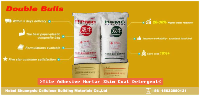 Wall Putty, Tile Adhesive, Mortar, Grout Chemical Additives HPMC Hydroxypropyl Methyl Cellulose