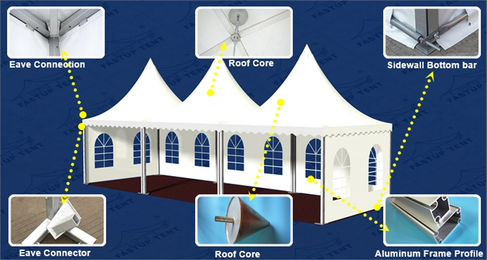 Square Shape Gazebo Canopy Tent 3X3m with Transparent Windows