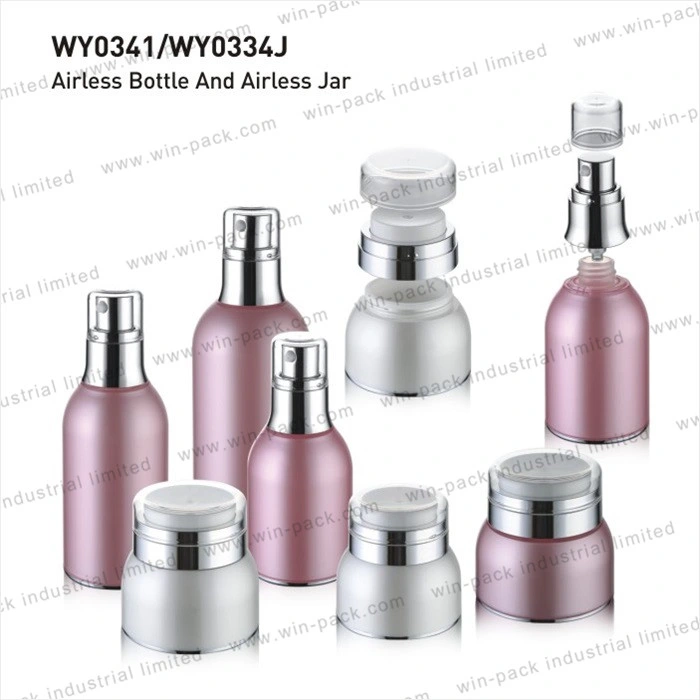Empty Custom Pink Color Round Shoulder Acrylic Lotion Bottle 30 Ml 50ml 100ml 120ml