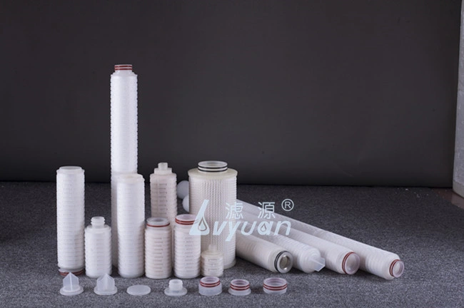 5 10 Inch PP/Pes/PTFE Membrane Pleated Cartridge Filter with PTFE Orings