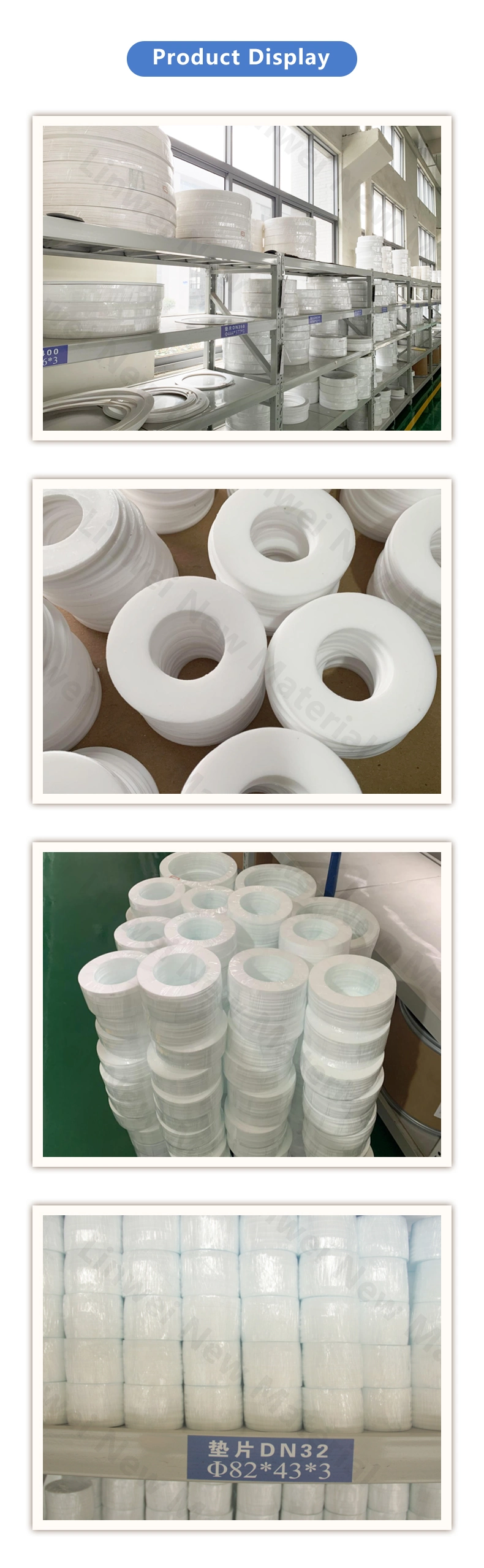 Manufacturers Supply PTFE Gaskets Chemically Resistant Modified PTFE Gaskets