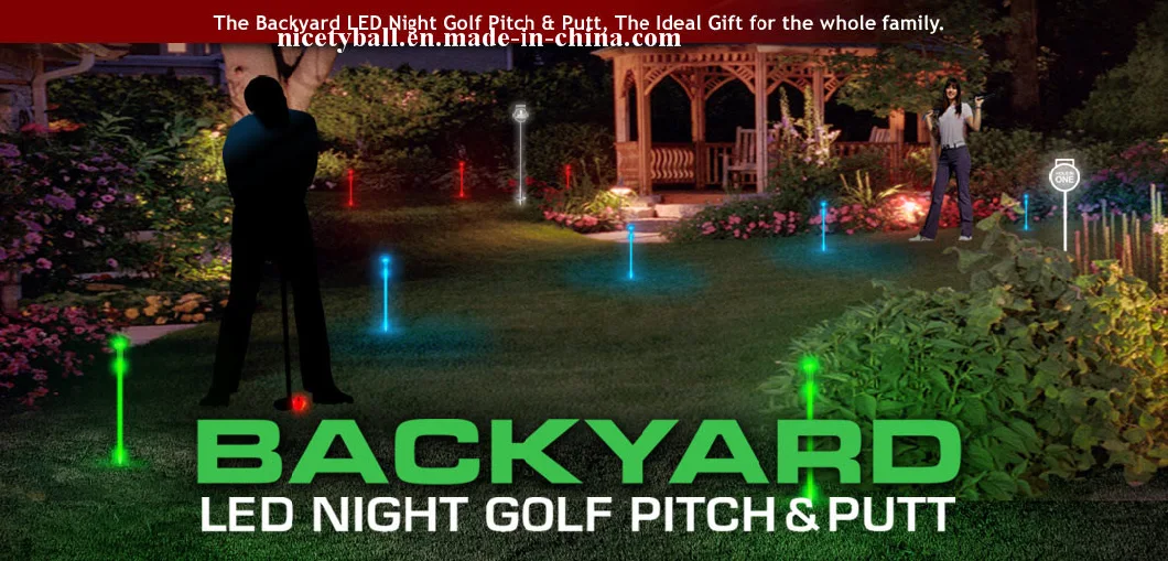 Glowing in Dark Clubhouse Entertainment LED Night Golf Putting Set