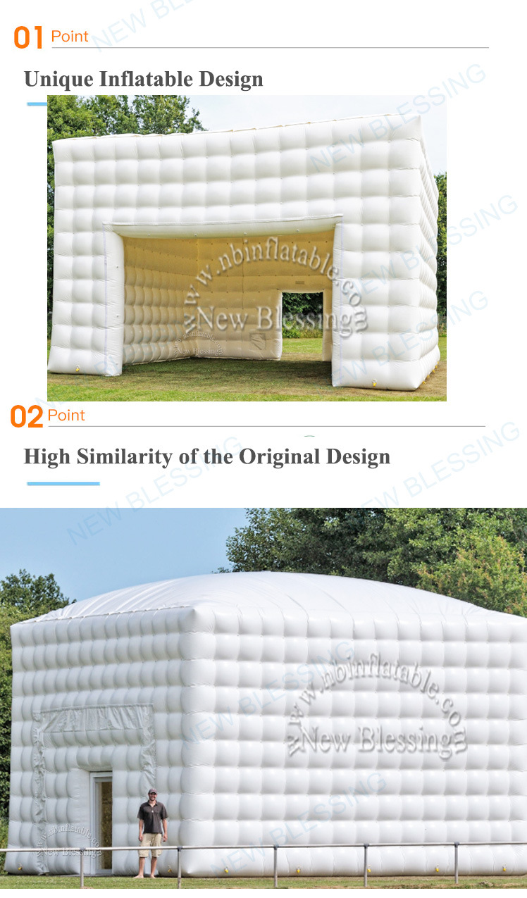 White Inflatable Cube Tent, Inflatable Event Tent Inflatable Exhibition Tent