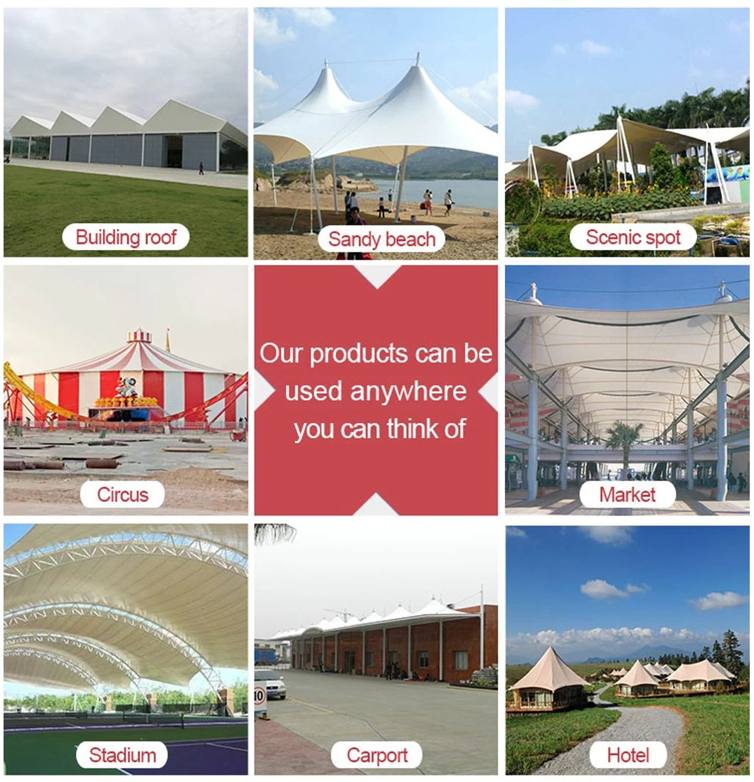 Commercial Gazebo Tent Landscape Pavilion Membrane Structure Tensile Umbrella