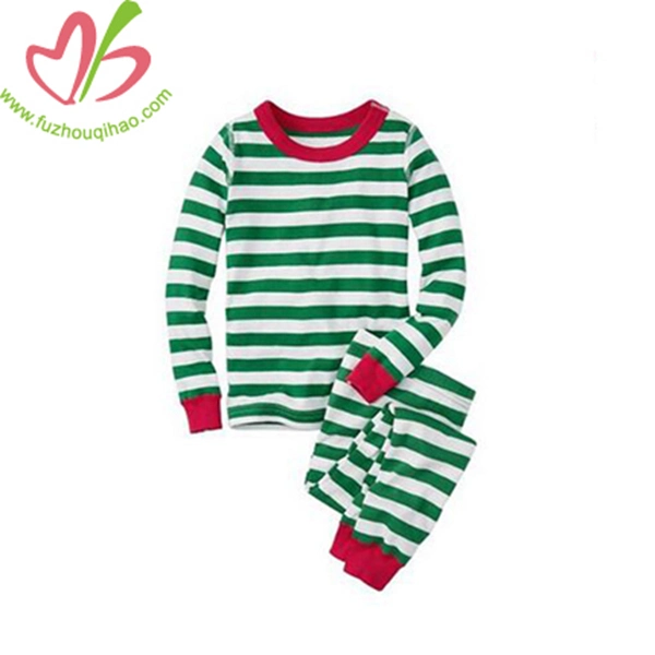 100% Cotton Stripe Pajamas Christmas Kids' Clothes