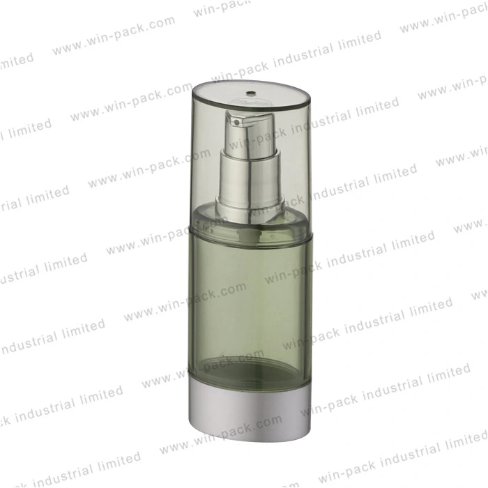 Luxury Transparent Green Color Acrylic Cosmetic Packaging Plastic Airless Bottle 10ml 15ml 25ml 40m