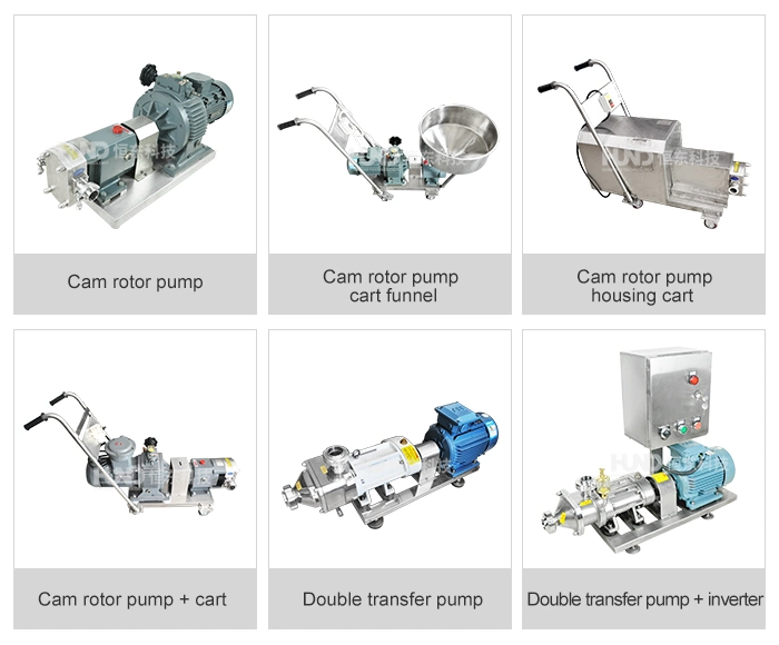 Industrial Rotary Lobe Pump with Hopper Grapeseed Oil Electric Chemical Transfer Paint Pump