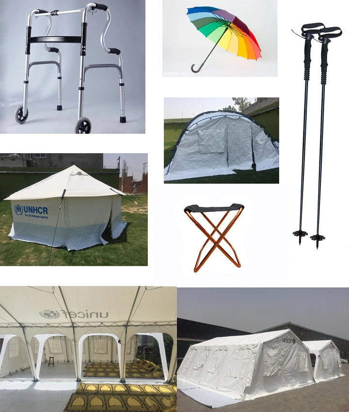 Tents Tarp Pole Collapsible Lightweight Aluminium Replacement Pole for Outdoor, Camping, Awnings