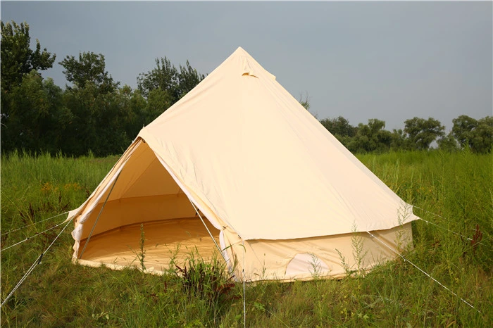 Waterproof Outdoor Camping Cotton Canvas 5m Bell Tent Teepee Yurt Glamping Tent Luxury Camping Tent