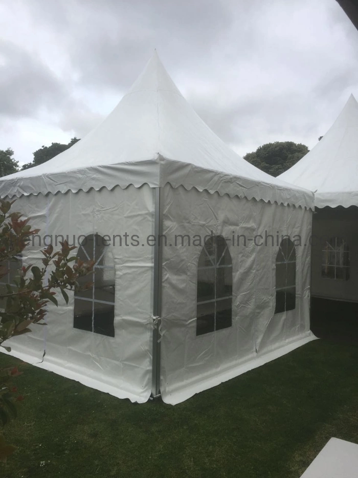 5*5m Aluminum Frame White PVC Covering Gazebo Canopy Tent