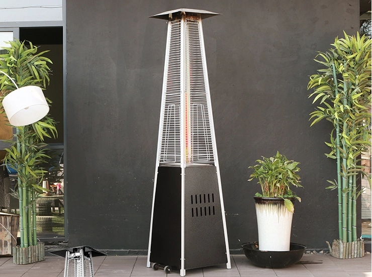 Golden Infrared Heater Patio Outdoor Garden Standing Pyrmaid Patio Heater Gas Propane Patio Heater