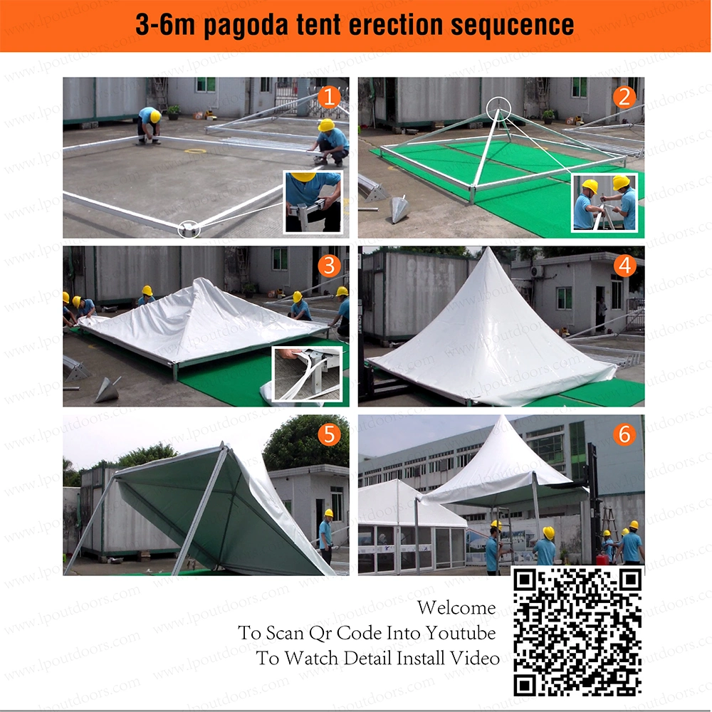 Hexagon PVC Pagoda Pop-up Tent Aluminum Tent for Party