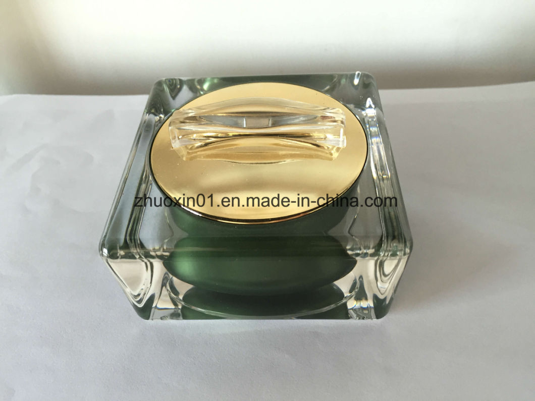 15g/30g/50g Green Squre Plastic Acrylic Jar
