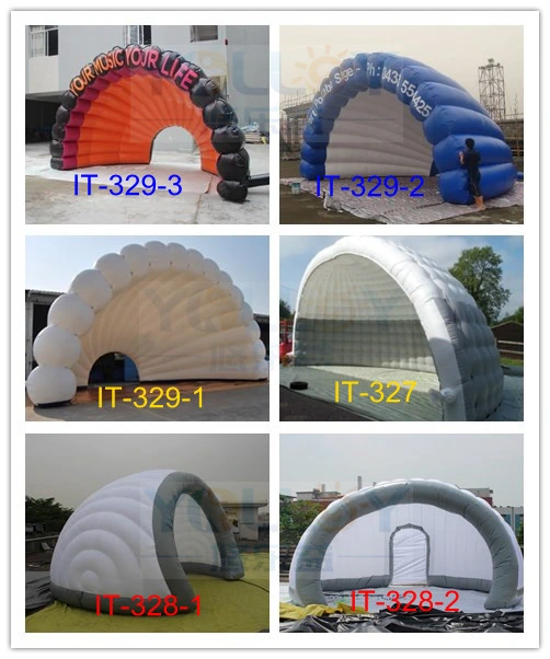 Portable Inflatable Shell Dome Tent as Stage Cover
