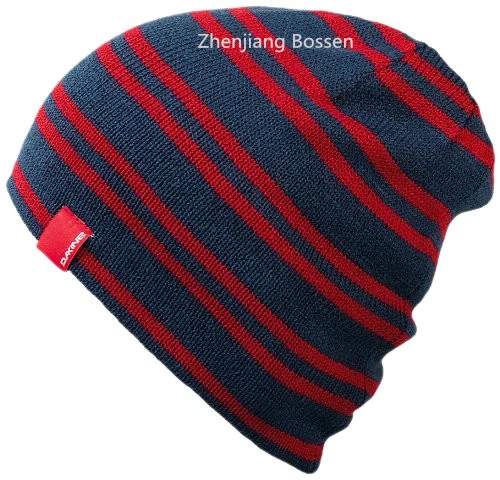 China Factory OEM Produce Black Acrylic Knitted Warm Slouchy Ski Hat