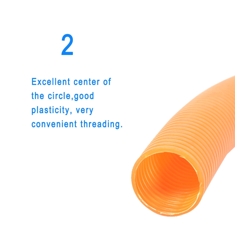 Plastic Flexible Automotive Cable Wire Loom Split Corrugated Convoluted Tubing