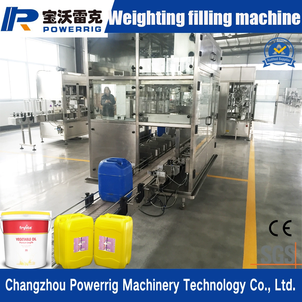 Automatic Weight Filling Lubricant Oil 20L Barrel Lubricating Grease Bottle Weighing Filling Sealing and Capping Machine