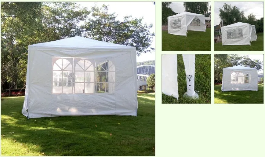 Outdoor Canopy Party Wedding Tent White Gazebo Pavilion W/Wo Side Walls