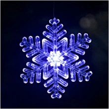 Colour Changing LED Acrylic Snowflake Window Sucker with Battery Operated