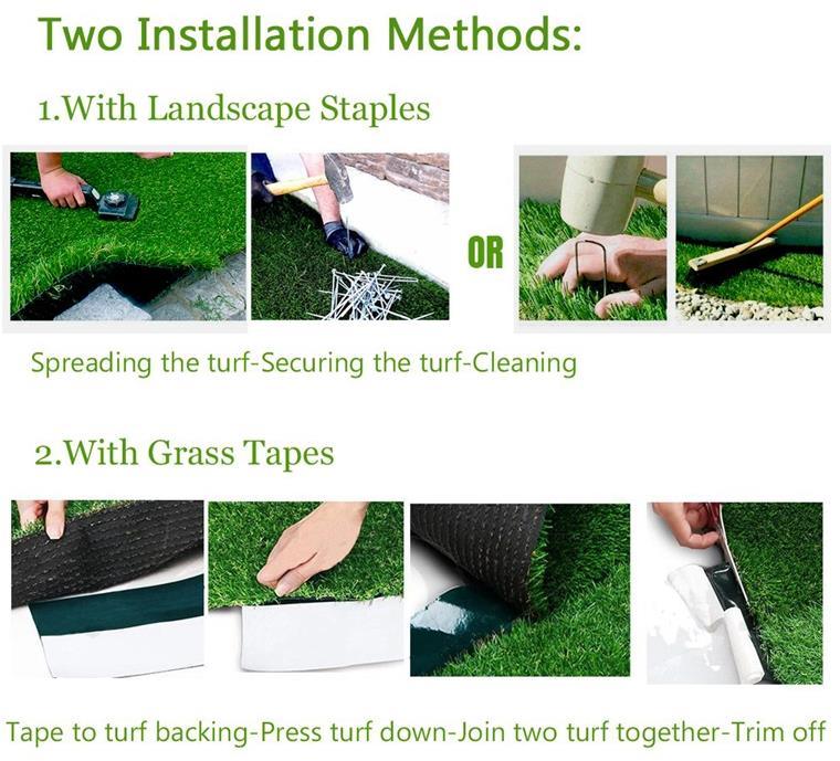 Green Polypropylene Curly Fibers Artificial Grass for Gym Turf