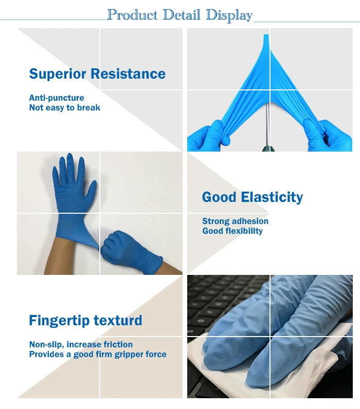 High Quality Powdered/Powdered Handling Home Free Latex/Nitrile/Vinyl Examination Gloves White Blue 3.5-5 Gramm S/M/L/XL Size in Stock