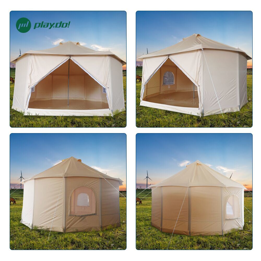 Factory Prices 3 Persons Waterproof Family Camping Outdoor Yurt Tent for Event Garden Wedding Party