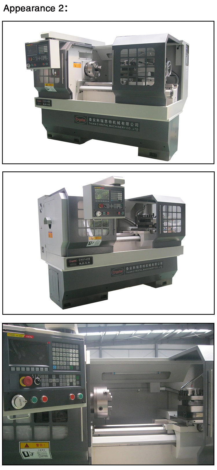 Chinese Horizontal CNC Lathe Cjk6140b with Automatic Lubrication System