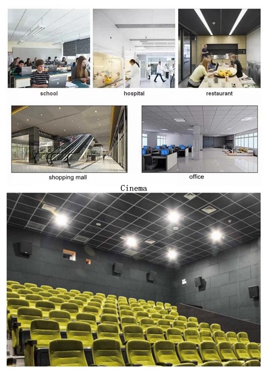 Black Sound Absorbing Panels Sound Absorption Building Materials