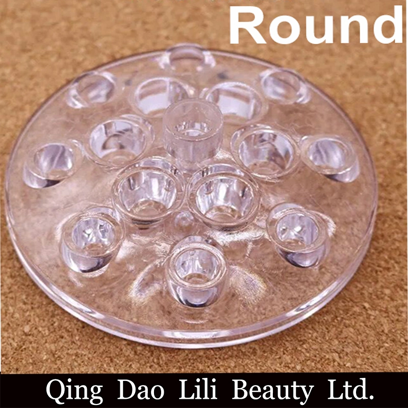 Acrylic Tattoo Ink Cup Holder Kits Bow Rectangle Oval Round Clear Acrylic Pigment Rack