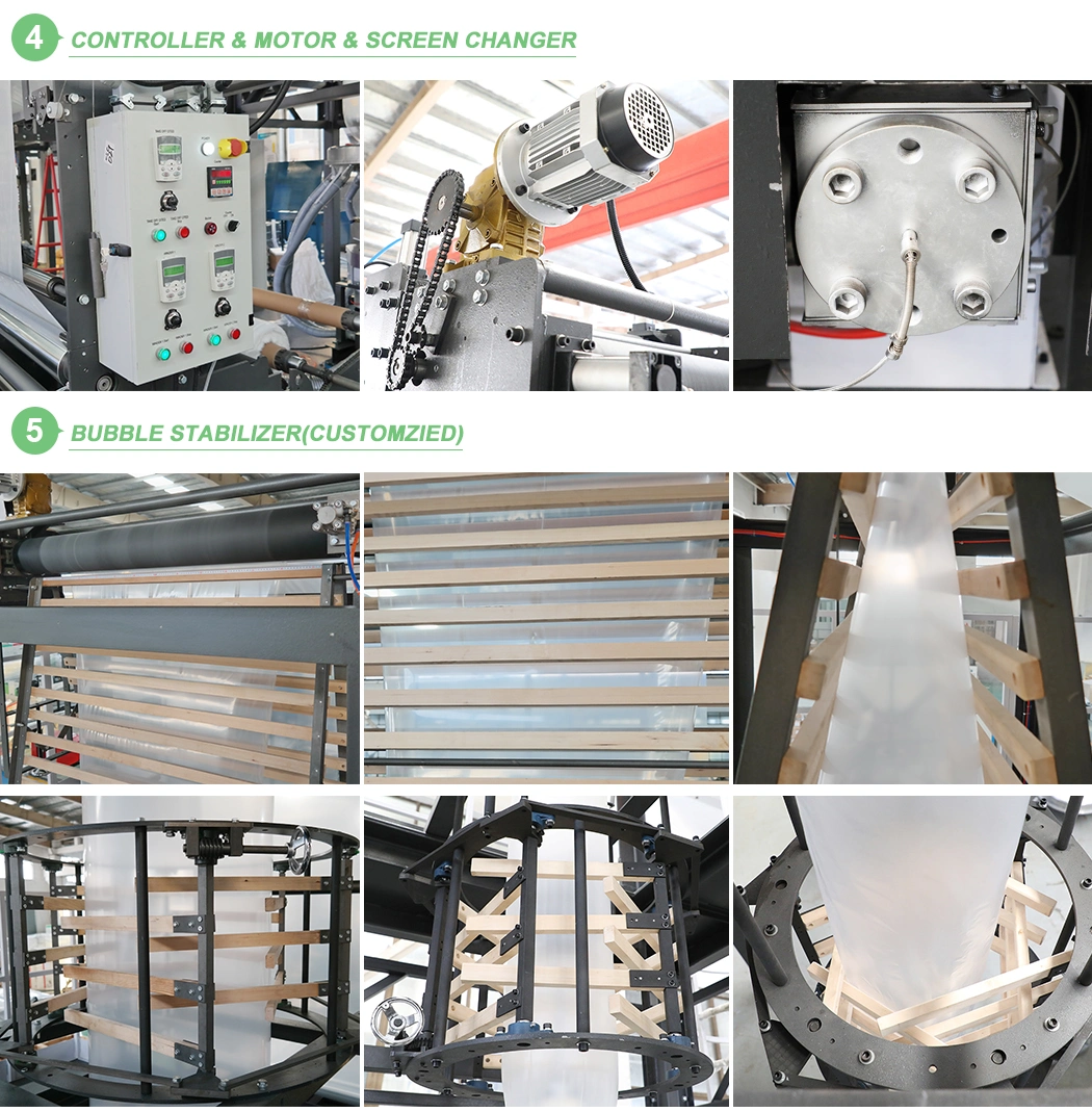 Cm-ABA-454-1500 PLA Pbat Degradable Three Layer Blown Film Extrusion Companies Plant