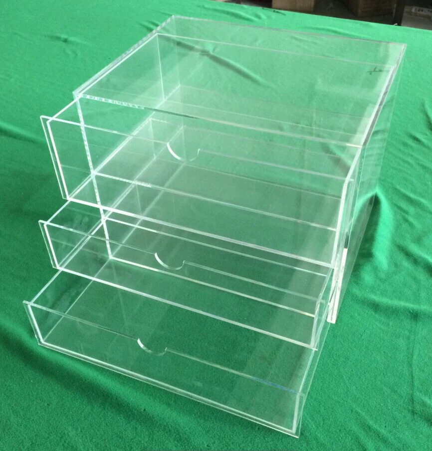 Acrylic Material Makeup Organizer with 3 Drawers, Acrylic Jewelry Organizer with Drawers