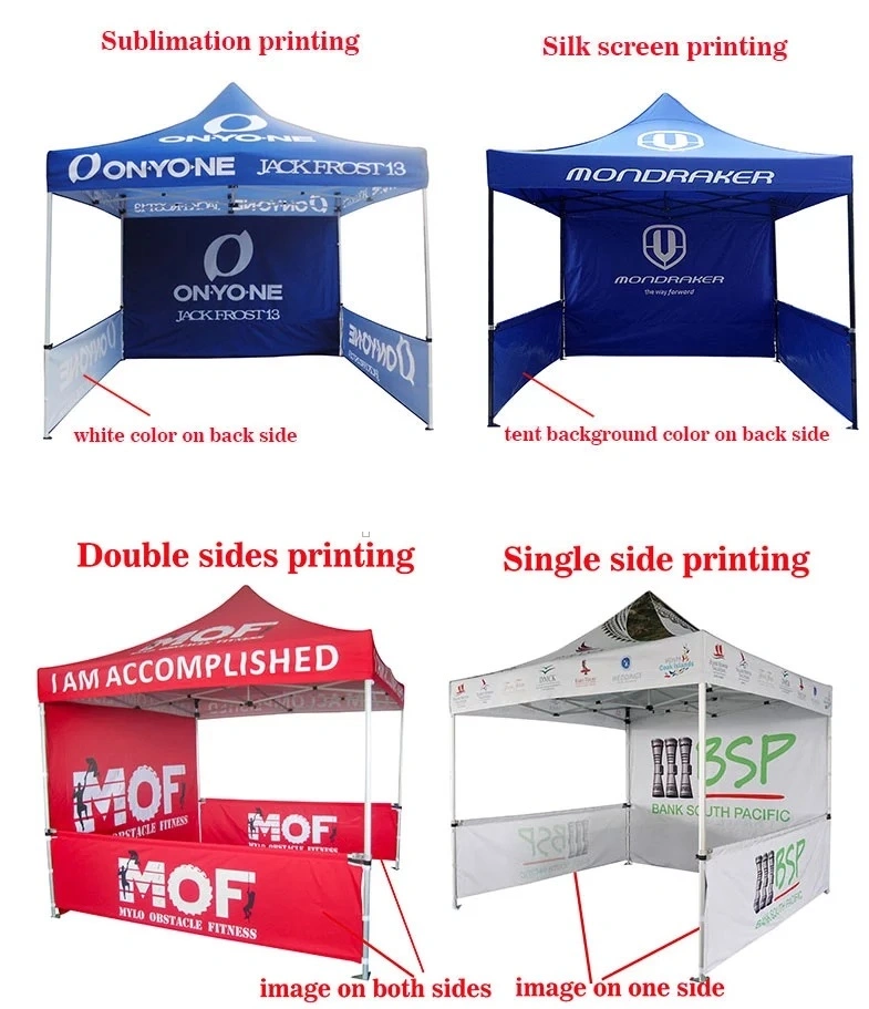 3X3m Printing Easy Pop up Camping Tent Canopy with Door