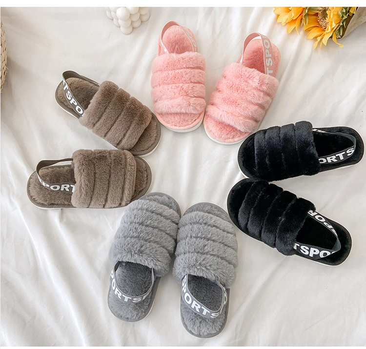 Open Toe Indoor Outdoor Slides for Kids, Comfortable Soft Outsole Child Shoes, Cozy Slides Kids