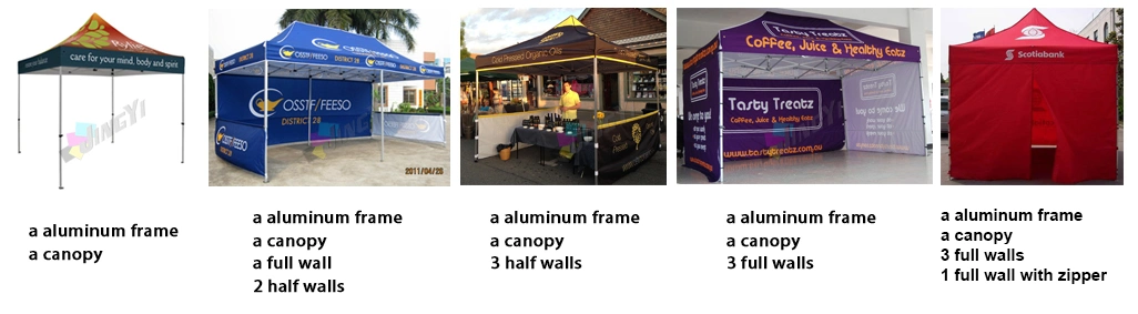 Free Shipping 3X3M(10X10FT) Advertising Tent (frame/roof/a full wall/2 half wall with pole)