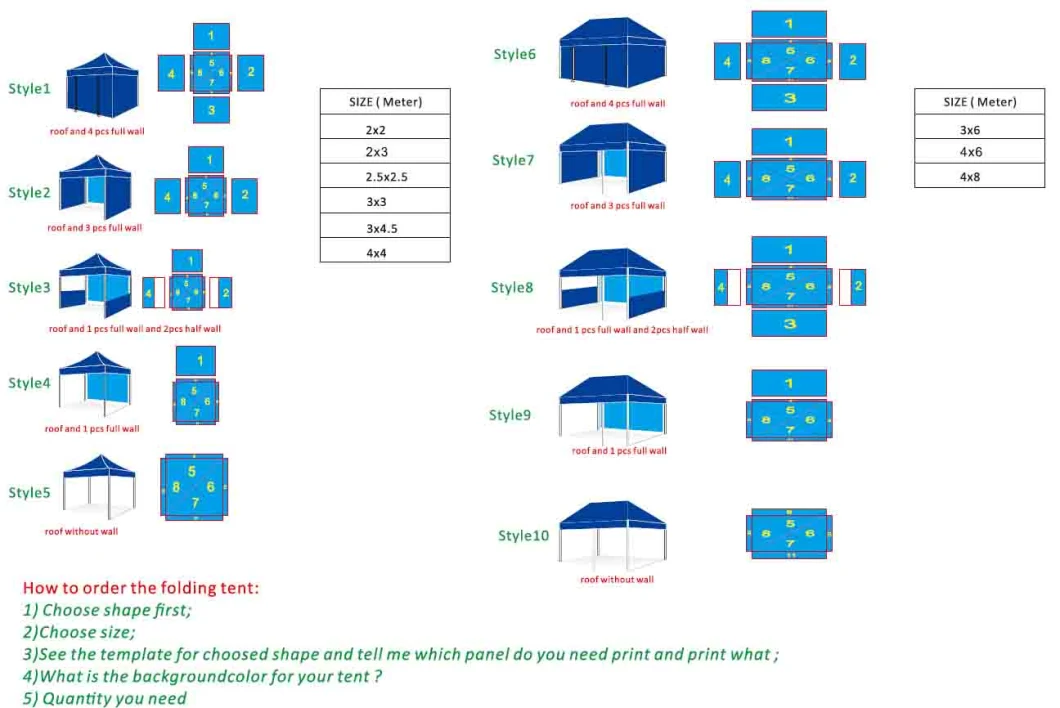 3X6m Big Pop up Canopy Tent Event Tent with Strong Frame