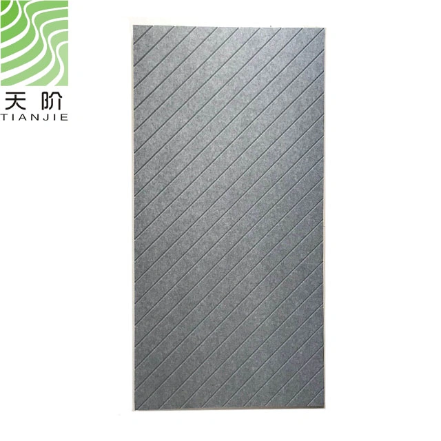 24mm High Density Light Grey Charcoal Sound Absorption Pet Acoustic Panels Polyester Felt Acoustic Panels