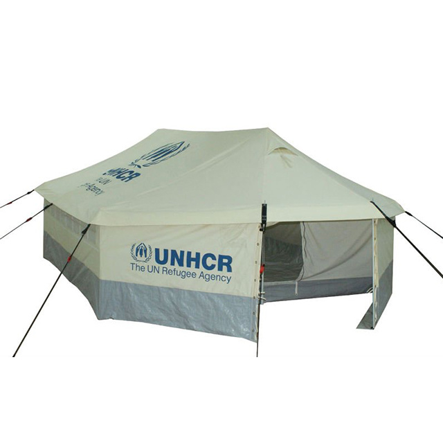 Un All Waether Family Tent 6*5m Double Layer Canvas Relief Tent