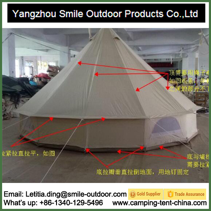 Waterproof Cotton Canvas Bell Outdoor Custom Event Canopy Tent
