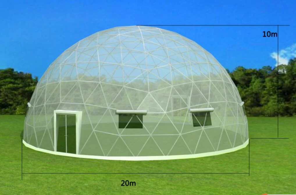 Dia. 6m Waterproof Dome Hotel Geodesic Dome Tent