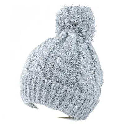 Fashion Winter Women Knitted Beanie Adult Hat with Pompom