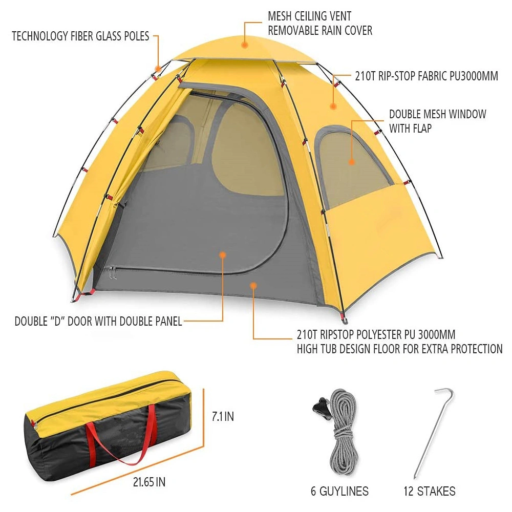 Amazon Best Seller Easy Setup Two Person Outdoor Waterproof Camping Tents