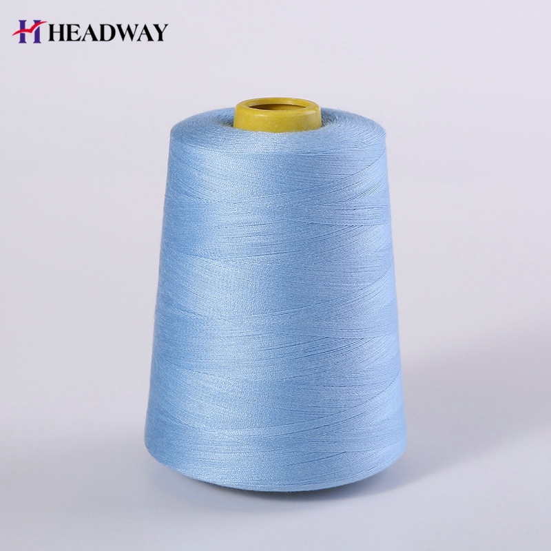 Dyed Color 100% Polyester Virgin Staple Fibre Material Sewing Thread 40/2 5000m