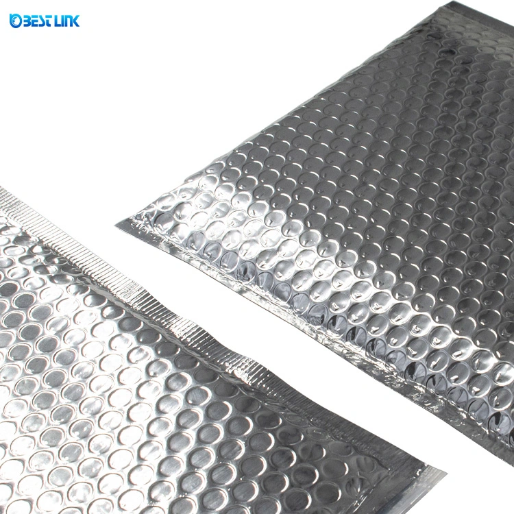 Silver Bubble Mailing Envelopes Custom Size Padded Courier Metallic Bubble Mailers Poly Bubble Bags